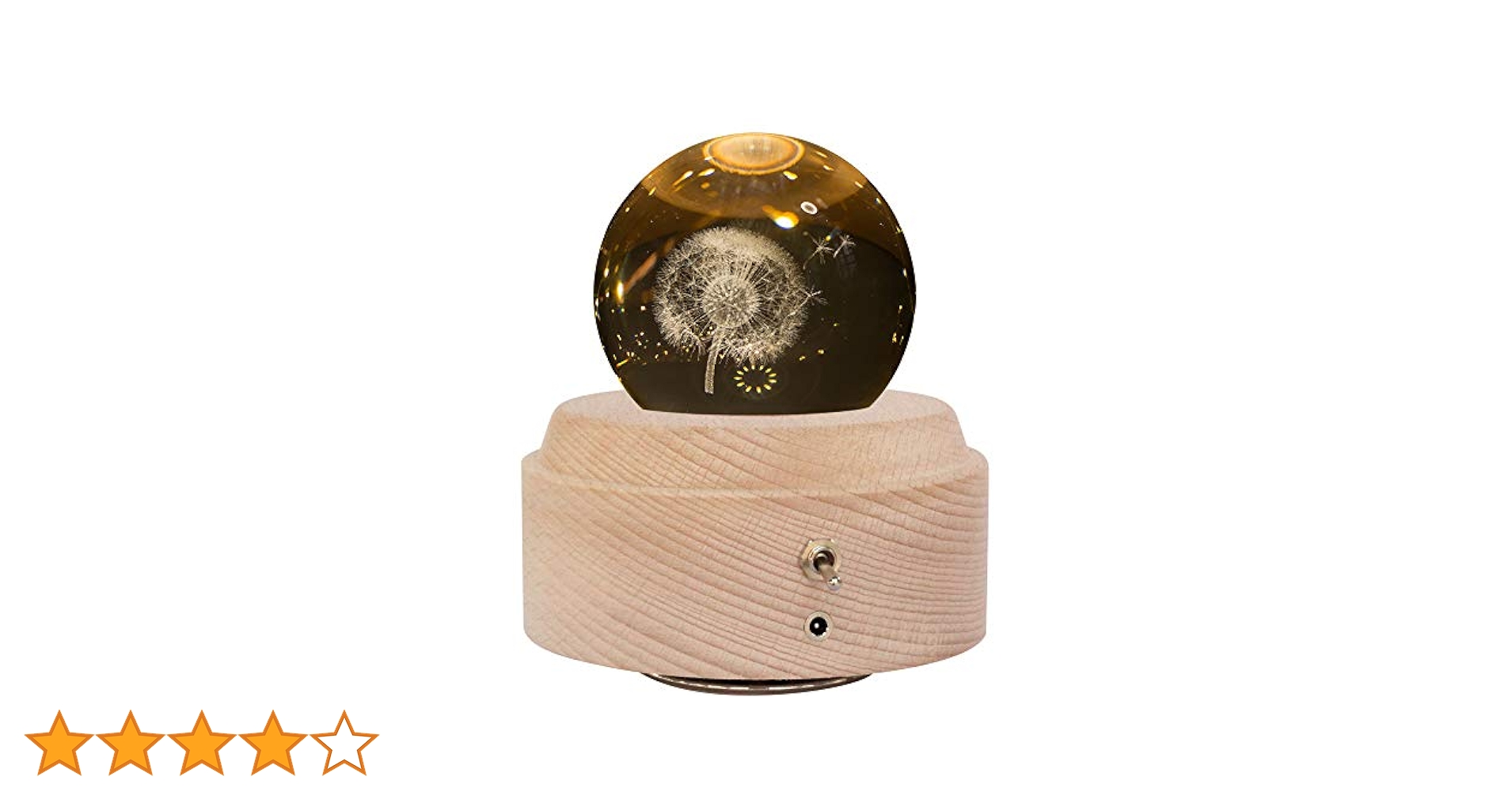 Amazon | オルゴール クリスタル ボール 木製手作りかわいい